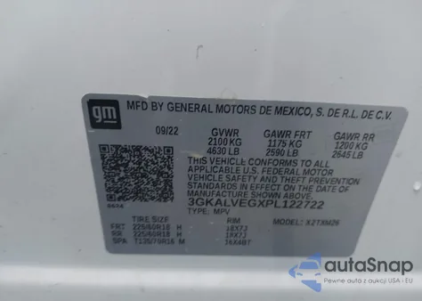 2023 GMC Terrain Awd Slt z USA, uszkodzony, nr VIN 3GKALVEGXPL122722